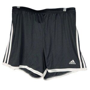 Adidas Climacool  Shorts Girls Size XL Black & White Drawstrings Striped Athleti